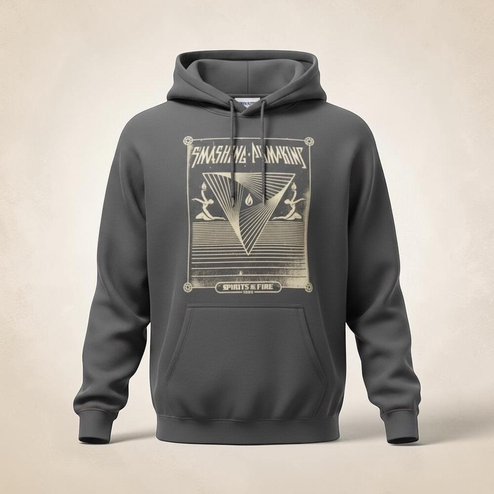 2022 Smashing Pumpkins Spirits On Fire North American Tour Hoodie Charcoal Grey